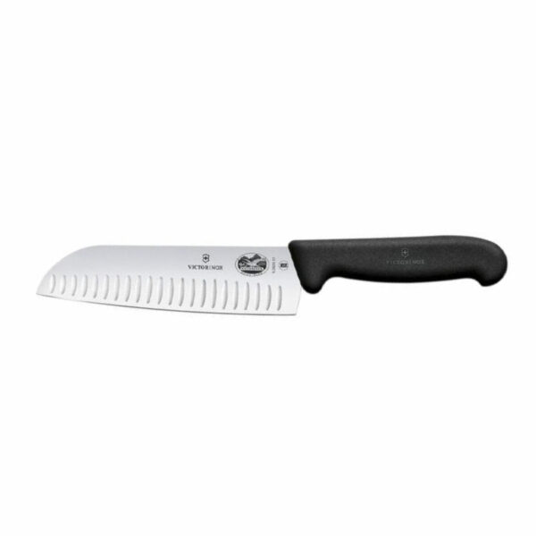 Couteau du chef santoku Victorinox Fibrox 17cm alvéolé noir