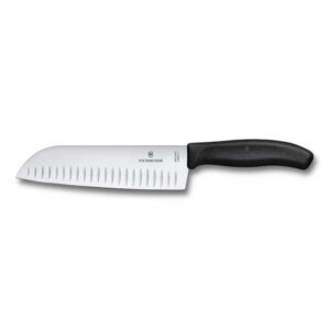 Couteau du chef santoku Victorinox Swiss Classic 17cm alvéolé noir