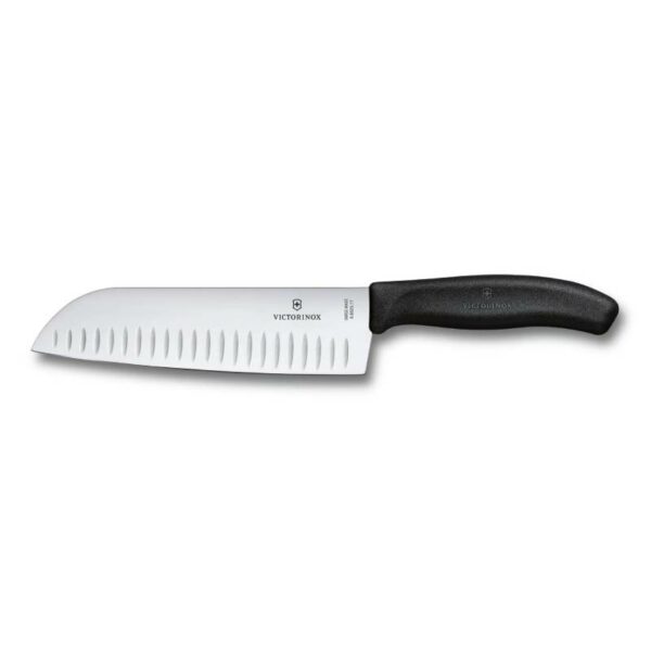 Couteau du chef Santoku alvéolé 17cm noir Victorinox Swiss Classic