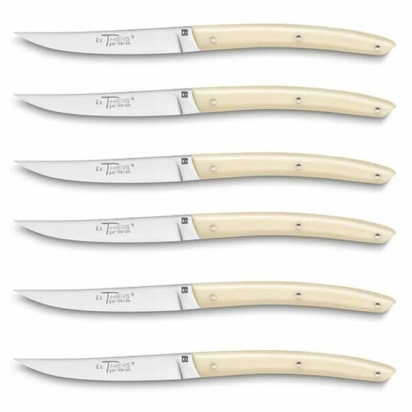 Coffret 6 couteaux de table ivoire Le Thiers par Néron