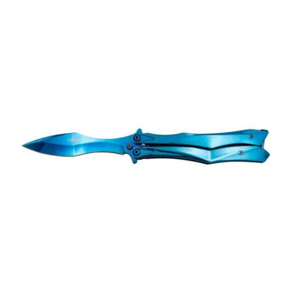 Couteau papillon bleu électrique Third