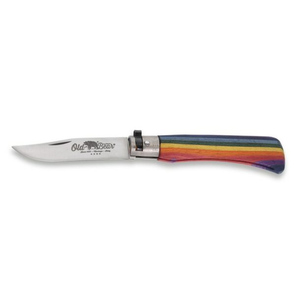 Couteau Old Bear Rainbow arc-en-ciel taille M